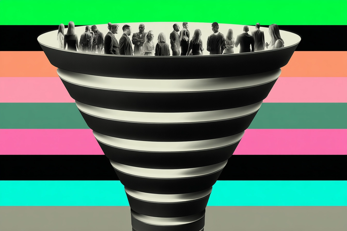 Rappresentazione di un marketing funnel